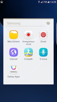 Samsung Galaxy S7 Edge interface