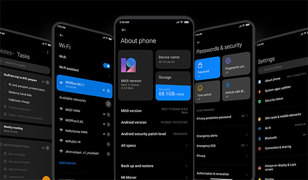 Xiaomi MIUI 12 - Dark Mode