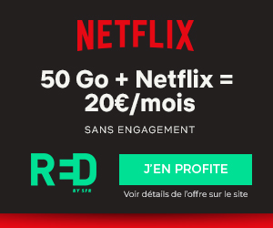 SFR : un forfait mobile RED 50 Go + Netflix pour 20 euros par mois