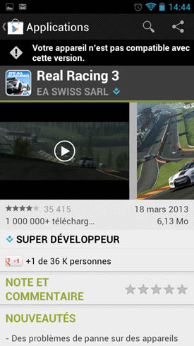 Wiko Cink Peax : Playstore