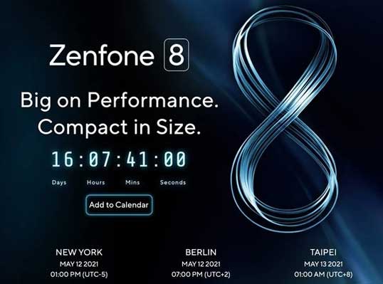 Les prochains smartphones Asus Zenfone 8 seront officiellement présentés le 12 mai