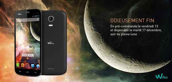 Wiko DARKMOON : sortie le 17 décembre pour l'Android satanique de milieu de gamme