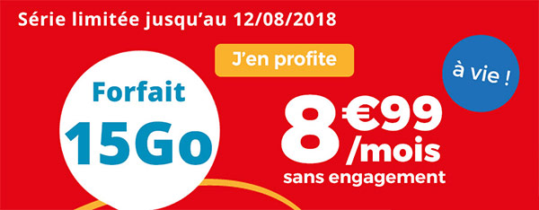Auchan Télécom : un forfait mobile 15 Go en promotion à 8,99 euros à vie