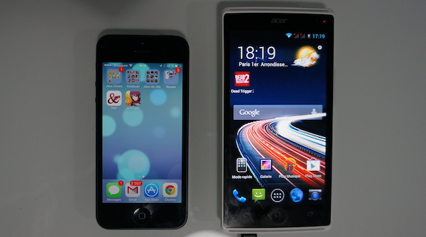Apple iPhone 5 et Acer Liquid Z5
