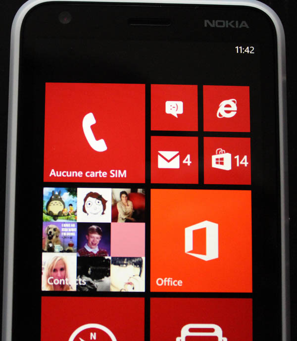 Nokia Lumia 620 écran