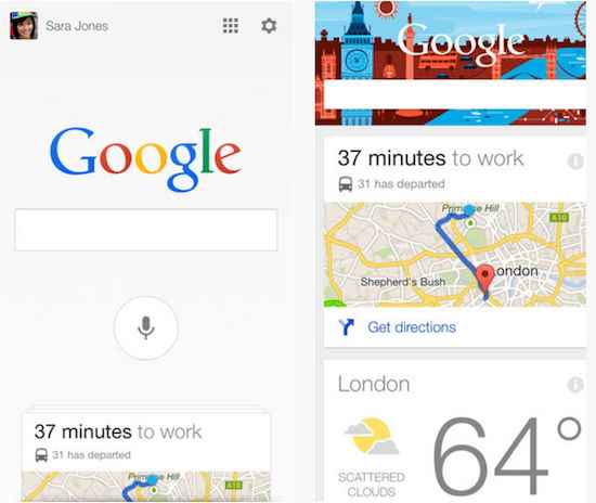 Google Now : une nouvelle version de sortie sur iOS