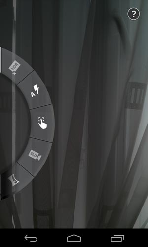 Interface fonction photo du Motorola Moto X