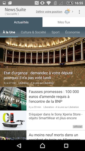 Sony Xperia M5 interface