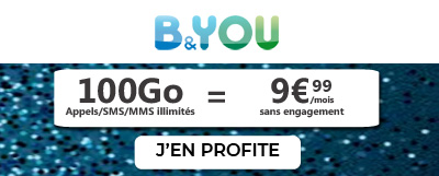 promo b and you 100go 9.99 euros
