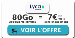 Forfait 80 Go Lyca