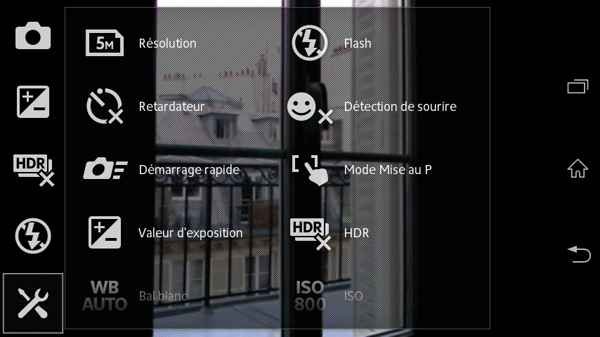 Sony Xperia M : menu photo