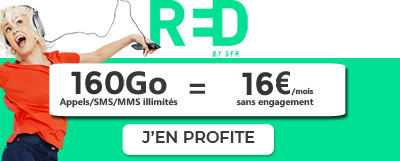 Forfait RED by SFR 160Go pour 16? seulement