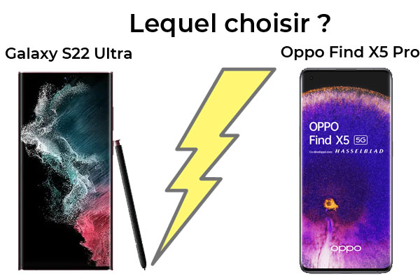 Oppo Find X5 Pro vs Galaxy S22 Ultra : lequel acheter ?