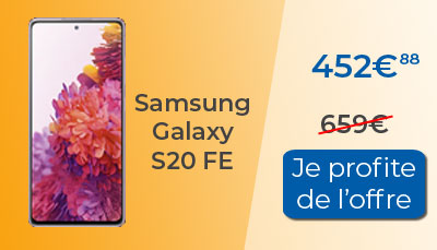 Samsung Galaxy S20 FE moins cher avec le code promo Rakuten