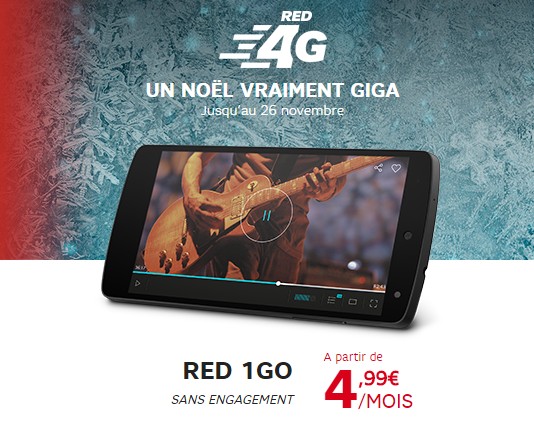 RED By SFR brade la data avec un forfait illimité 5 Go à 9,99 euros