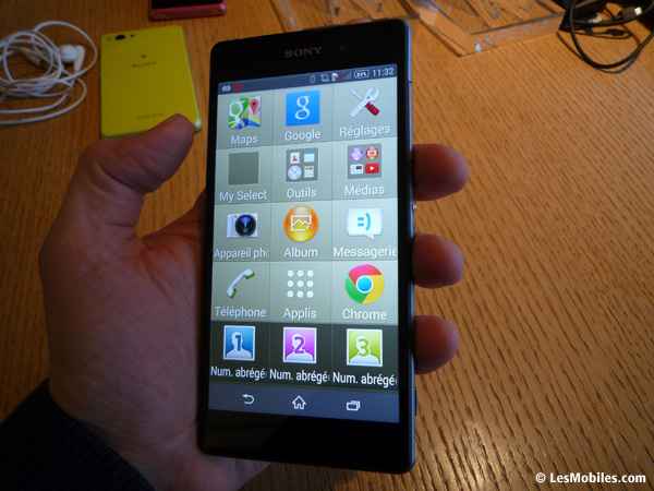 Sony Xperia Z2 : Accueil simplifié