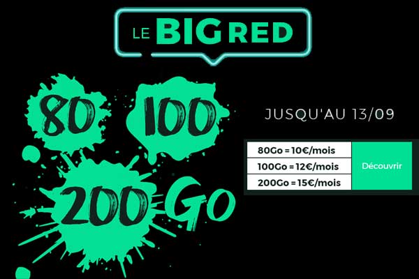 ALERTE ! Fin des promos forfaits pas chers dans le cadre du BIG RED chez RED by SFR !