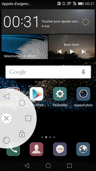 Huawei P8 : écran d'accueil