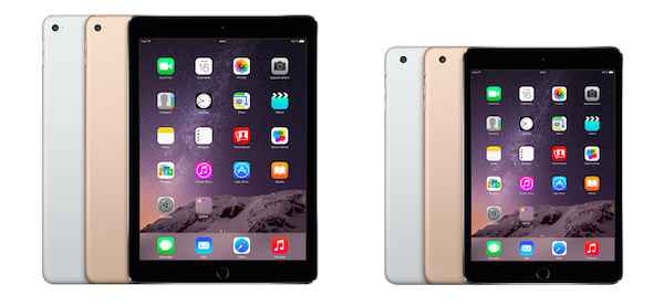 iPad Air 2 et iPad Mini 3