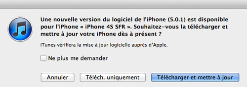 iPhone : iOS 5.0.1 est disponible au téléchargement 