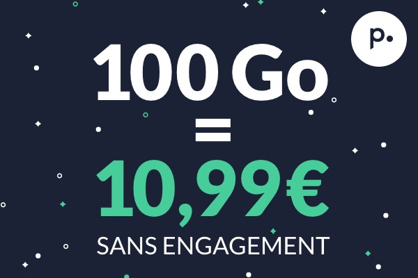 Promo de Noël : Le forfait mobile 100Go de Prixtel à seulement 10.99€ !