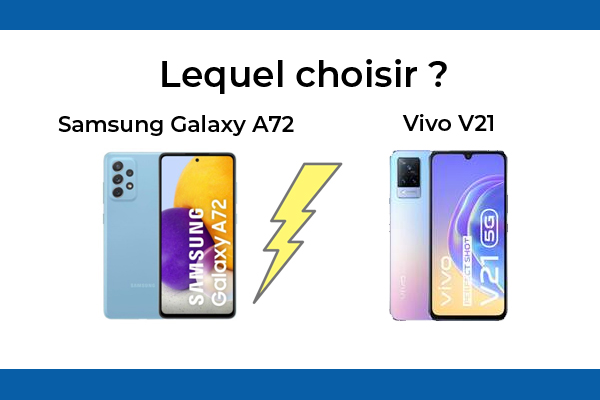 Vivo V21 ou Samsung Galaxy A72, lequel est le meilleur ?