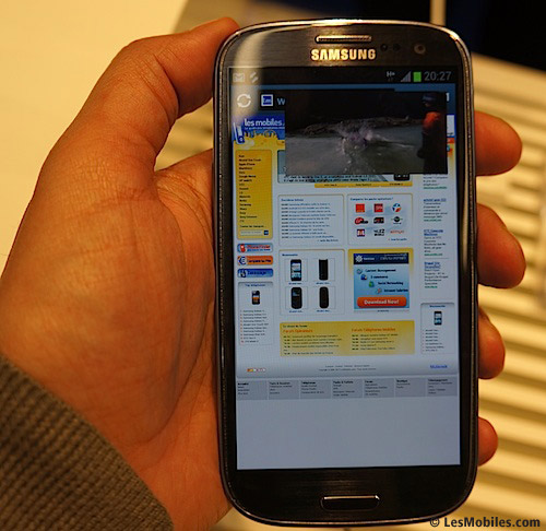 prise en main lancement samsung galaxy s3 s III londres