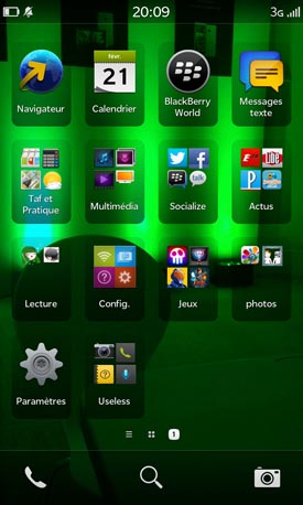 BlackBerry Z10 : bureaux d'accueil