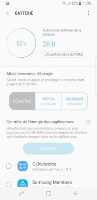 Samsung Galaxy S8 performances