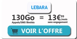 promo forfait Lebara Mobile 130Go