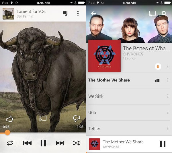 Google Play Musique débarque sur l'AppStore !