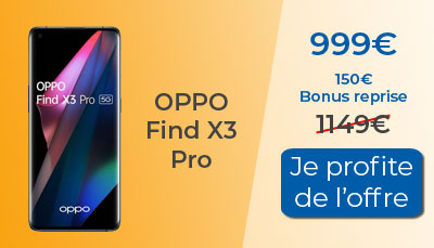 150? de remise sur l'Oppo Find X3 Pro