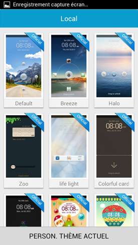 Huawei Ascend P2 : profils