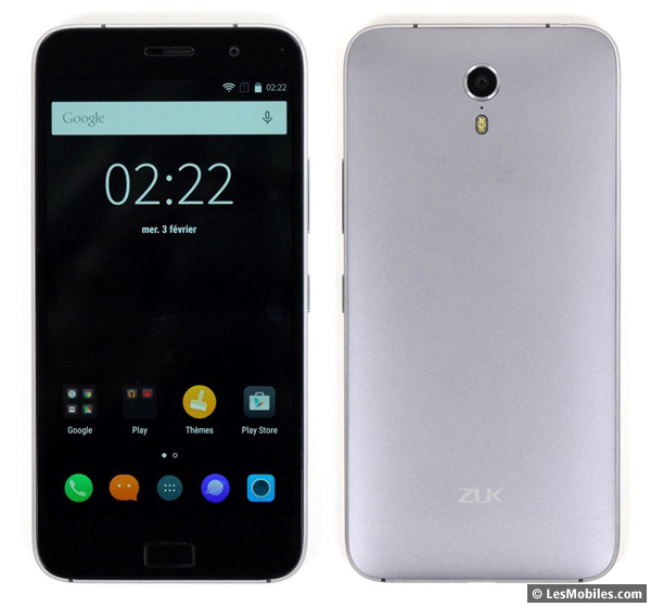 ZUK Z1 : avant / arrière