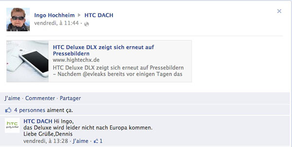 HTC Deluxe DLX : l'Android à l'écran Full HD finalement pas prévu l'Europe et la France !