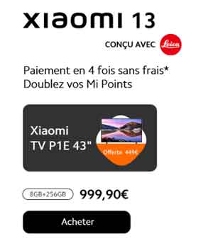 xiaomi 13 offre precommande