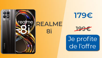 Le realme 8i est à 179? au lieu de 199? chez Amazon