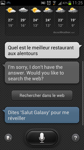 Samsung Galaxy S3 : S Voice