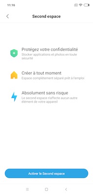 Xiaomi Mi 8 second espace
