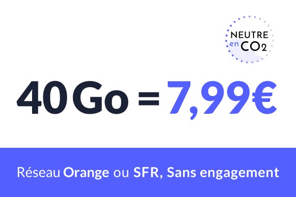 Bon plan : Un forfait mobile 80Go à partir de 7.99€/mois sur les réseaux SFR ou Orange !