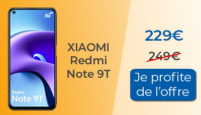 Xiaomi Redmi Note 9T à 229? chez RED by SFR