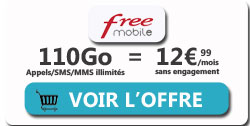 promo free mobile 110Go 