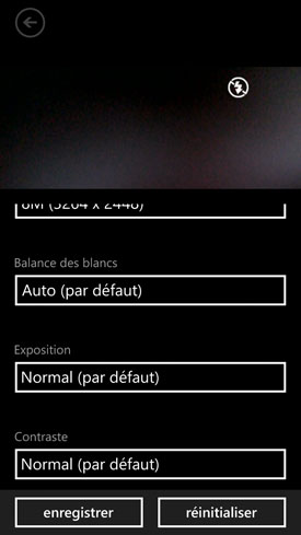 HTC Windows Phone 8X : menu photo