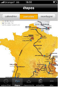 Tour de France : une appli iPhone et Android