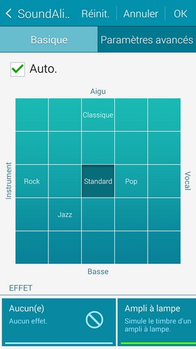 Samsung Galaxy S5 : lecteur audio