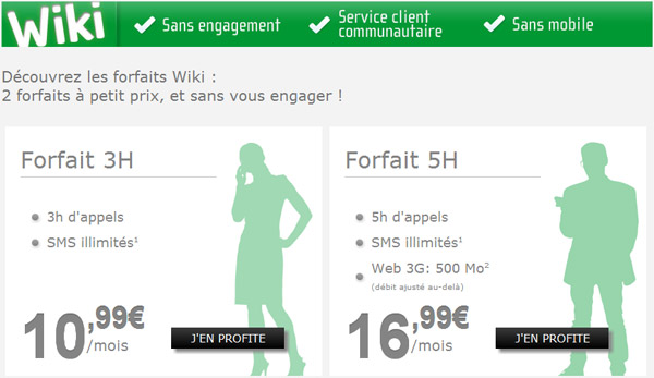 NRJ Mobile lance ses forfaits Wiki sans engagement et sans mobile