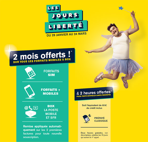 La Poste Mobile : 2 mois offerts sur les forfaits