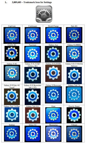 icones Apple iOS vs icones Samsung TouchWiz