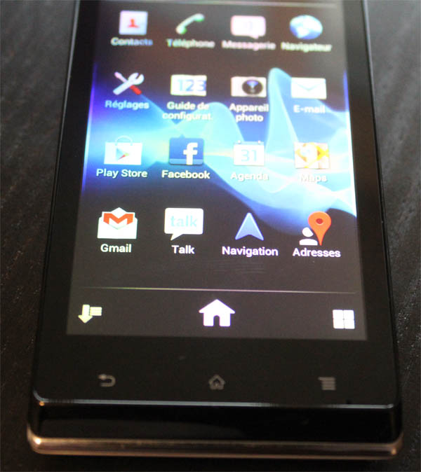Sony Xperia J : écran