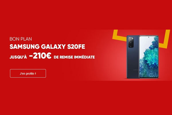 Samsung Galaxy S20 FE : jusqu’à 210€ de remise immédiate sur la version 5G